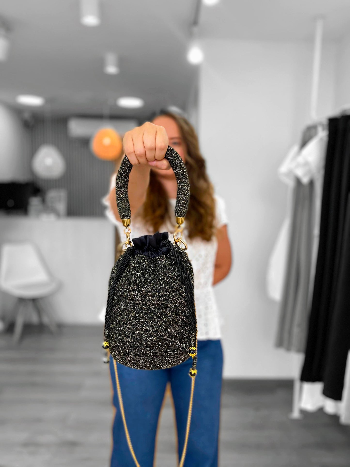 Bolso Tejido Negro