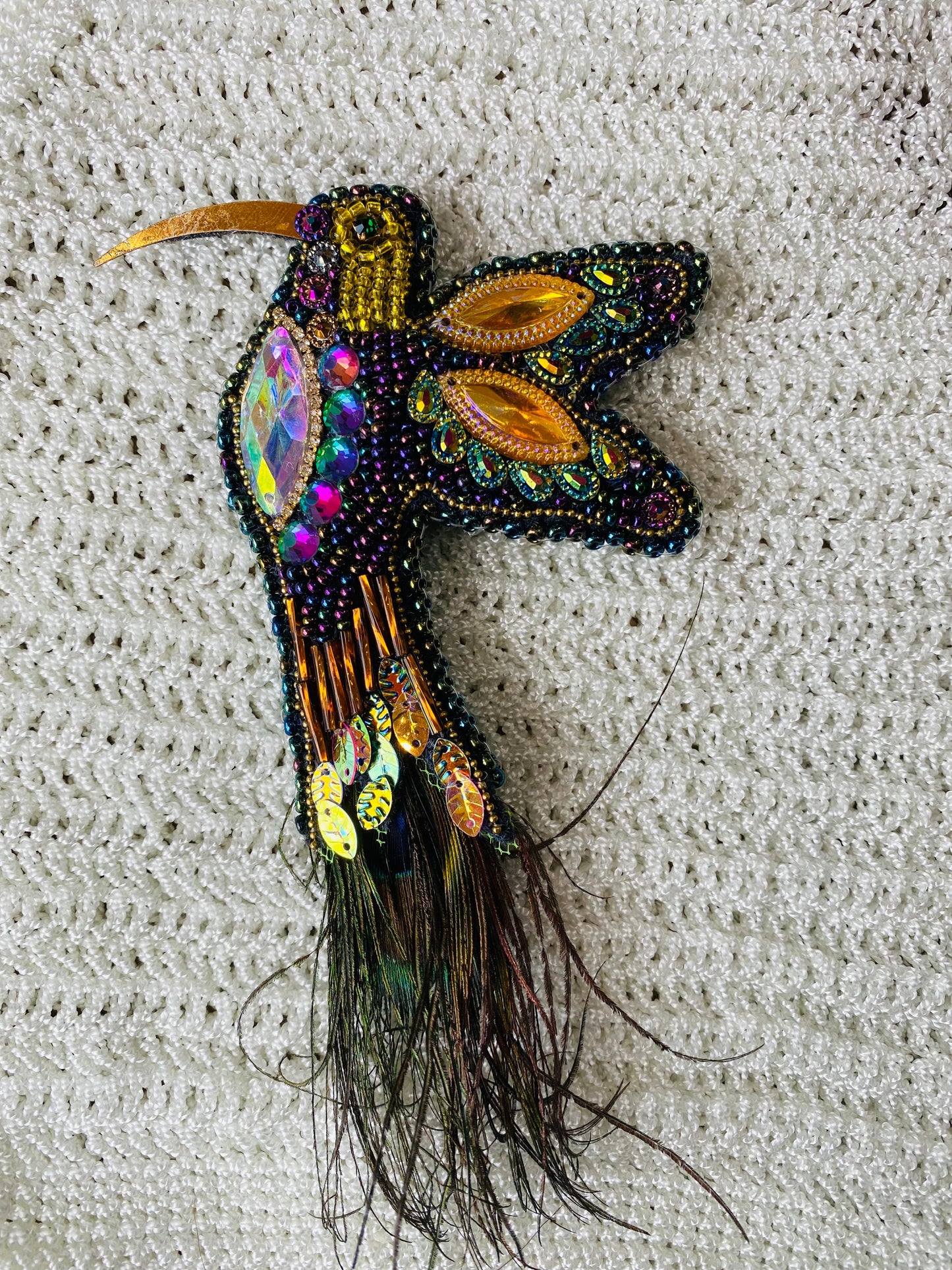 Broche de Colibrí multicolor