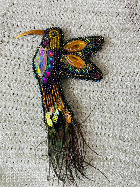 Broche de Colibrí multicolor