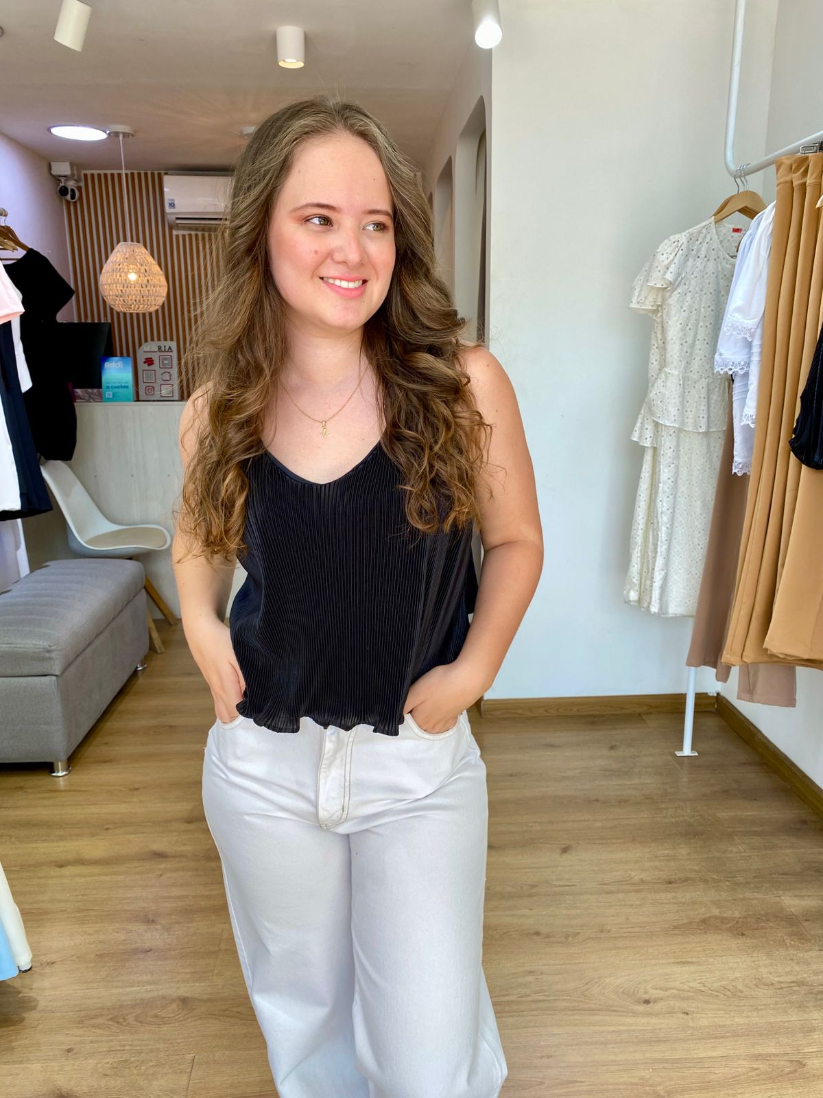 Blusa plisada