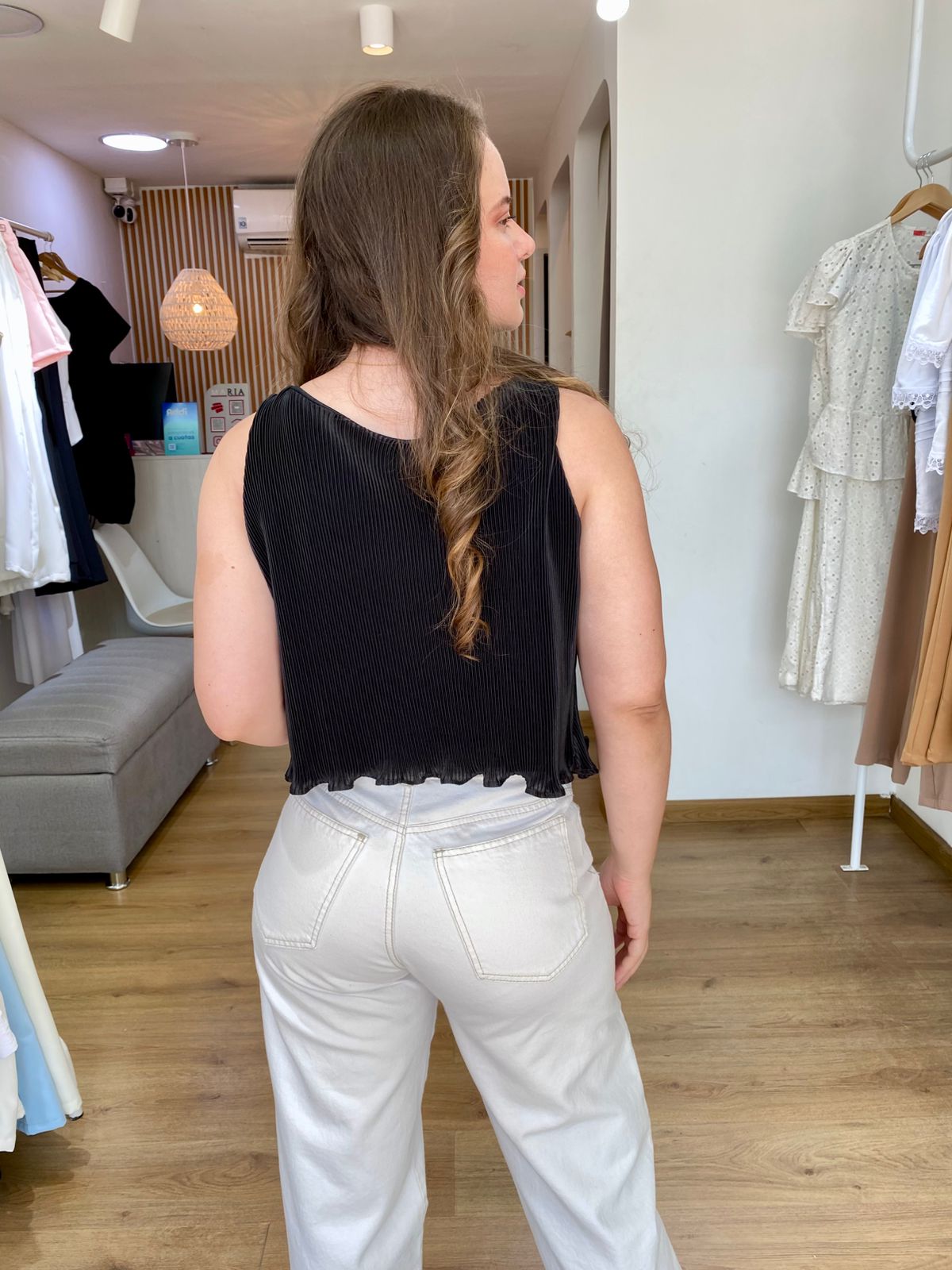 Blusa plisada