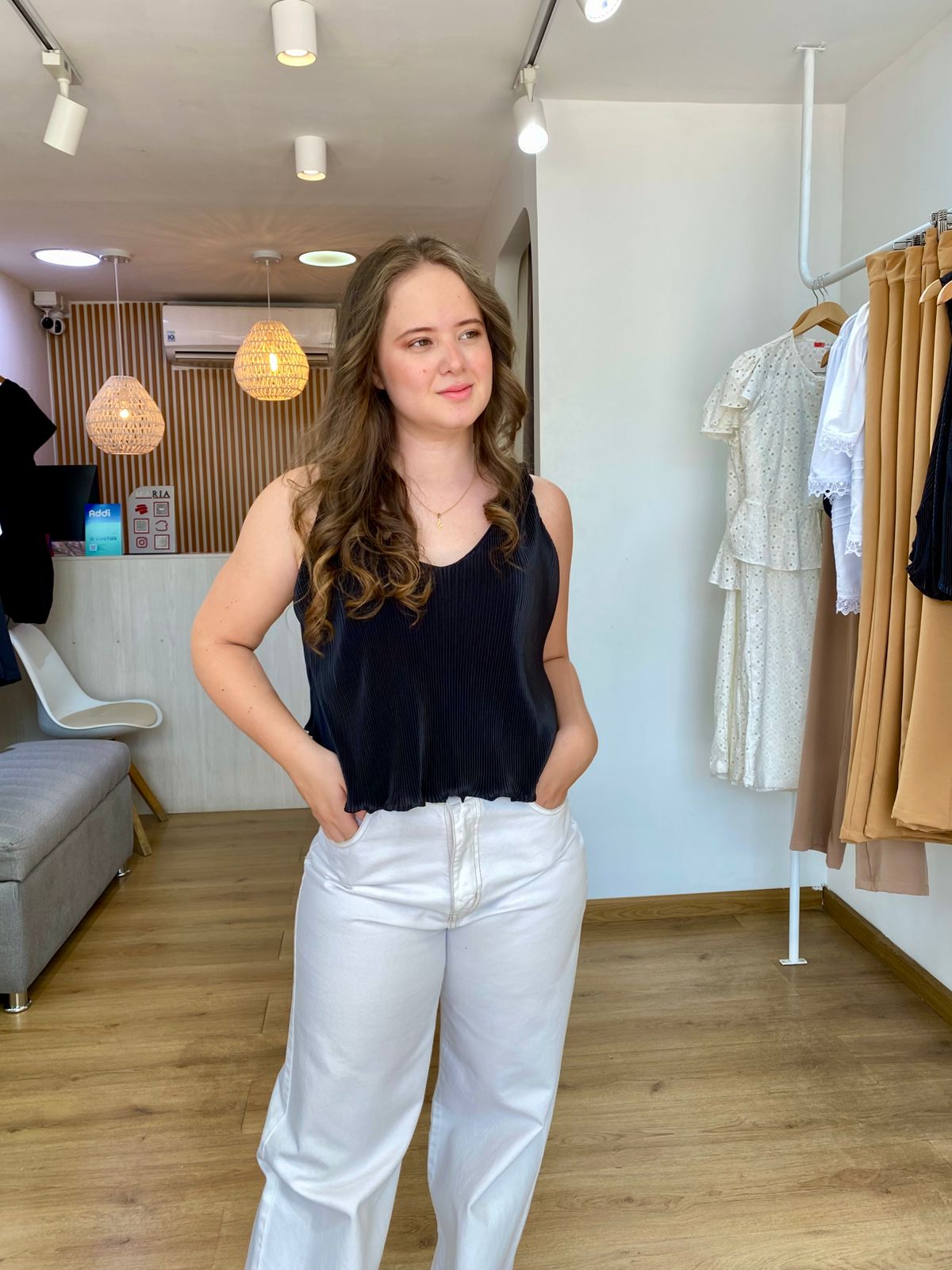 Blusa plisada
