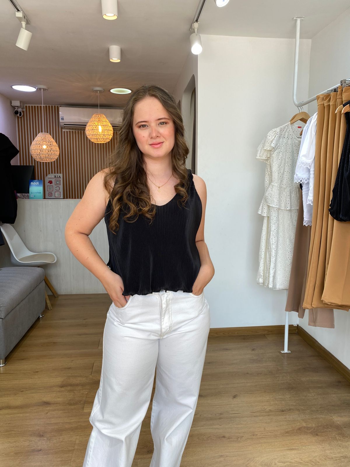 Blusa plisada