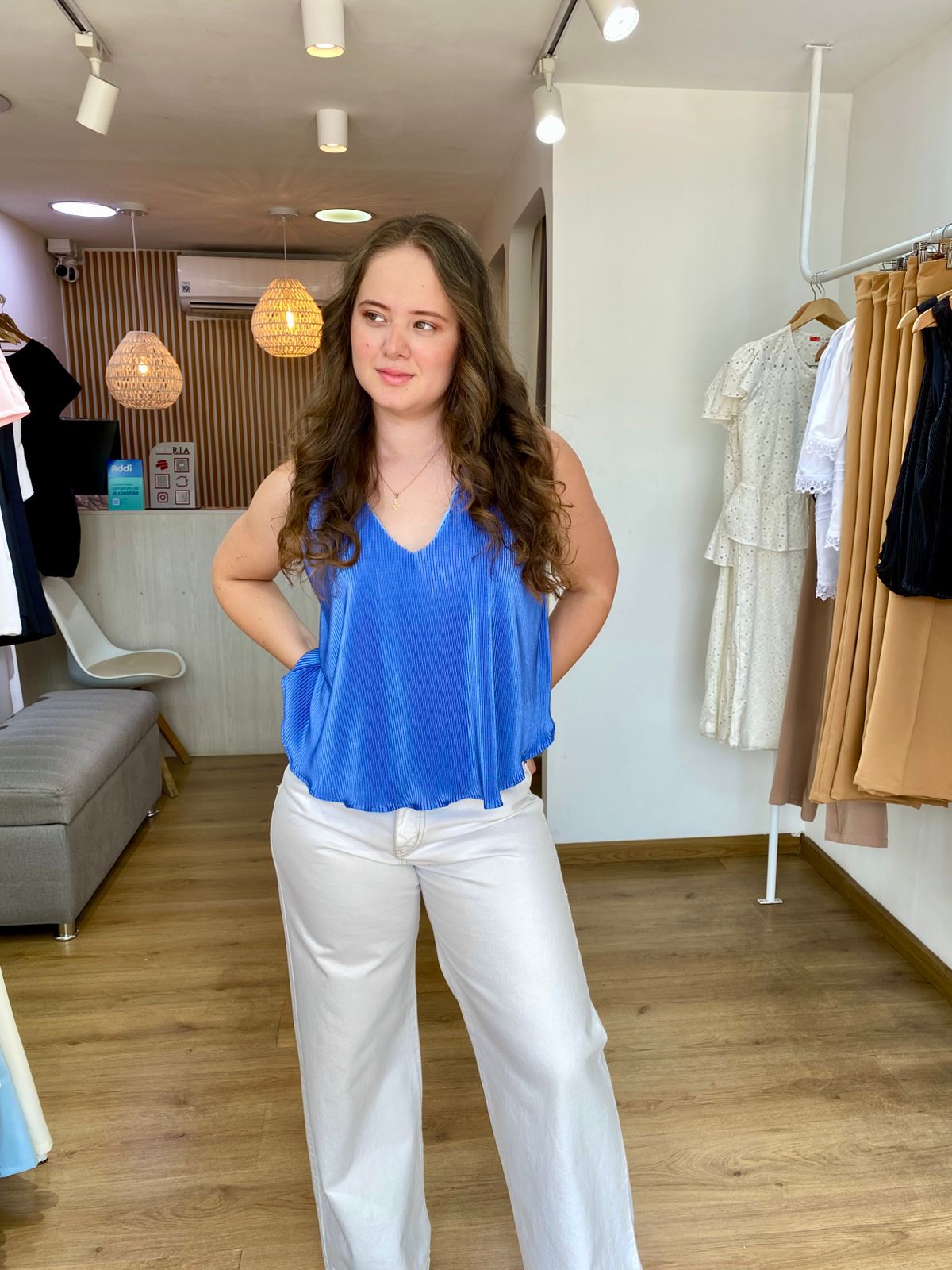 Blusa plisada