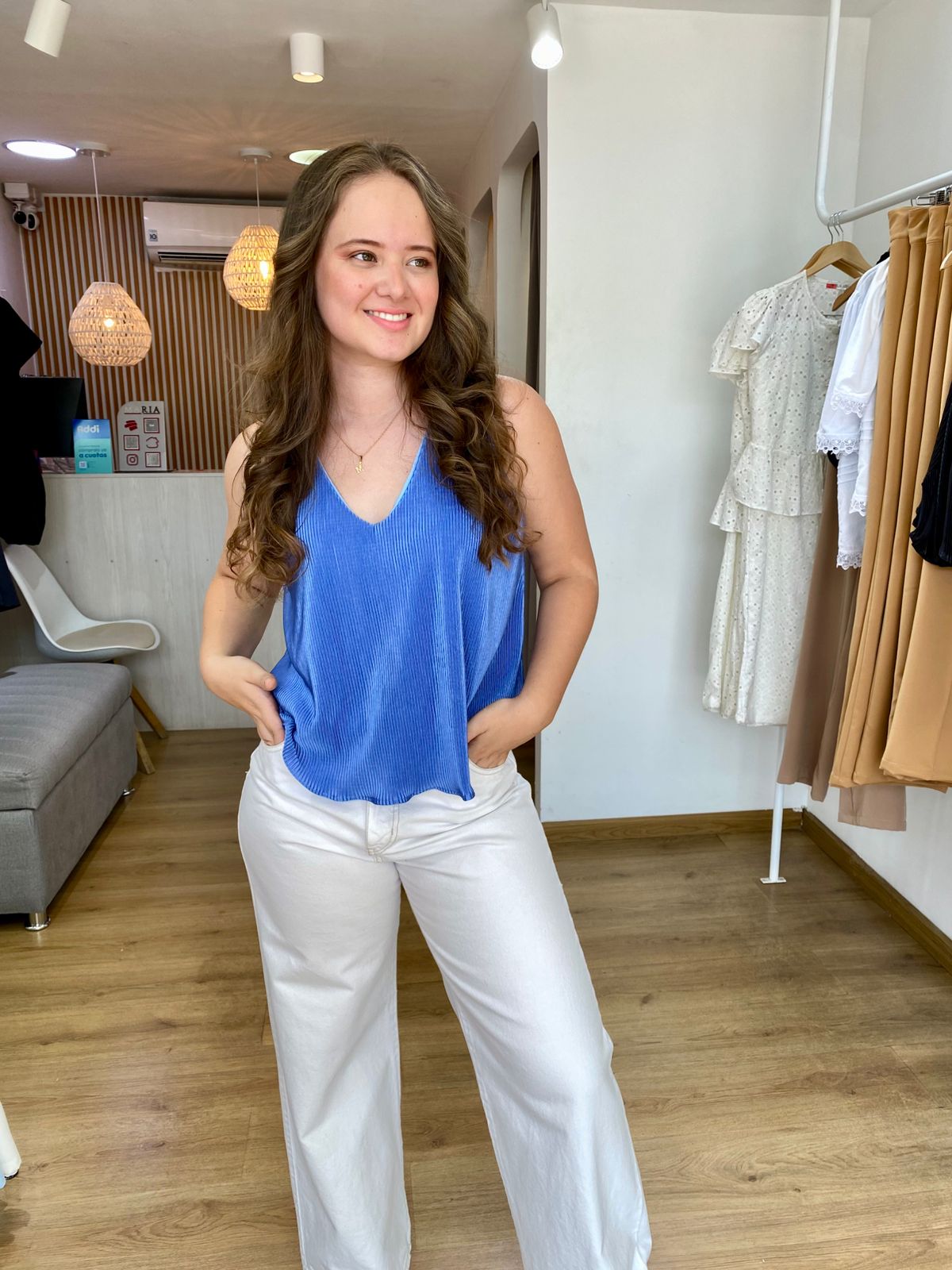 Blusa plisada