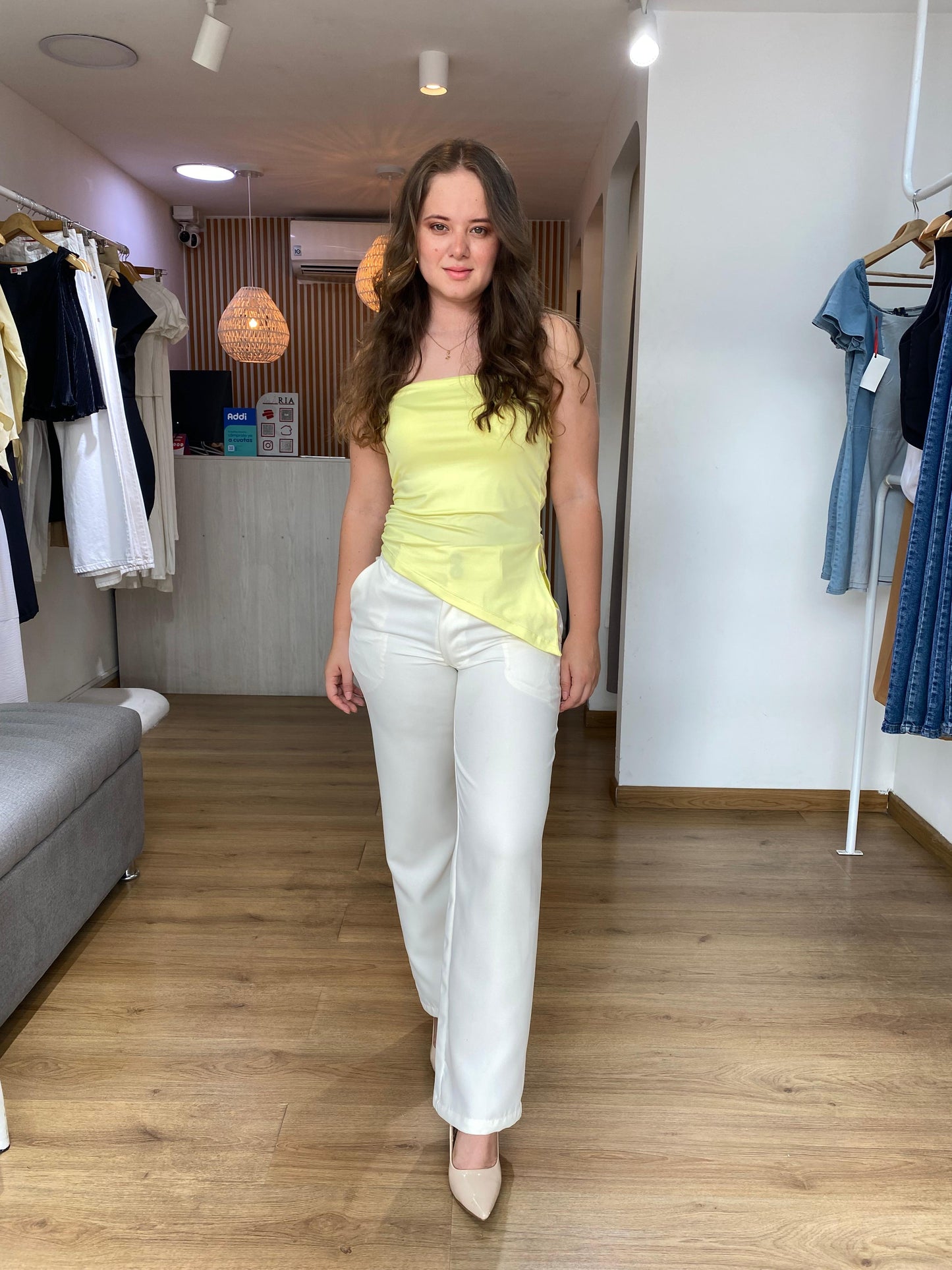 Pantalon viena marfil