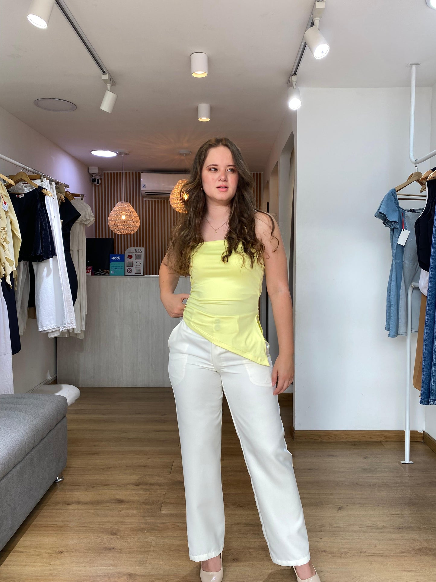 Pantalon viena marfil