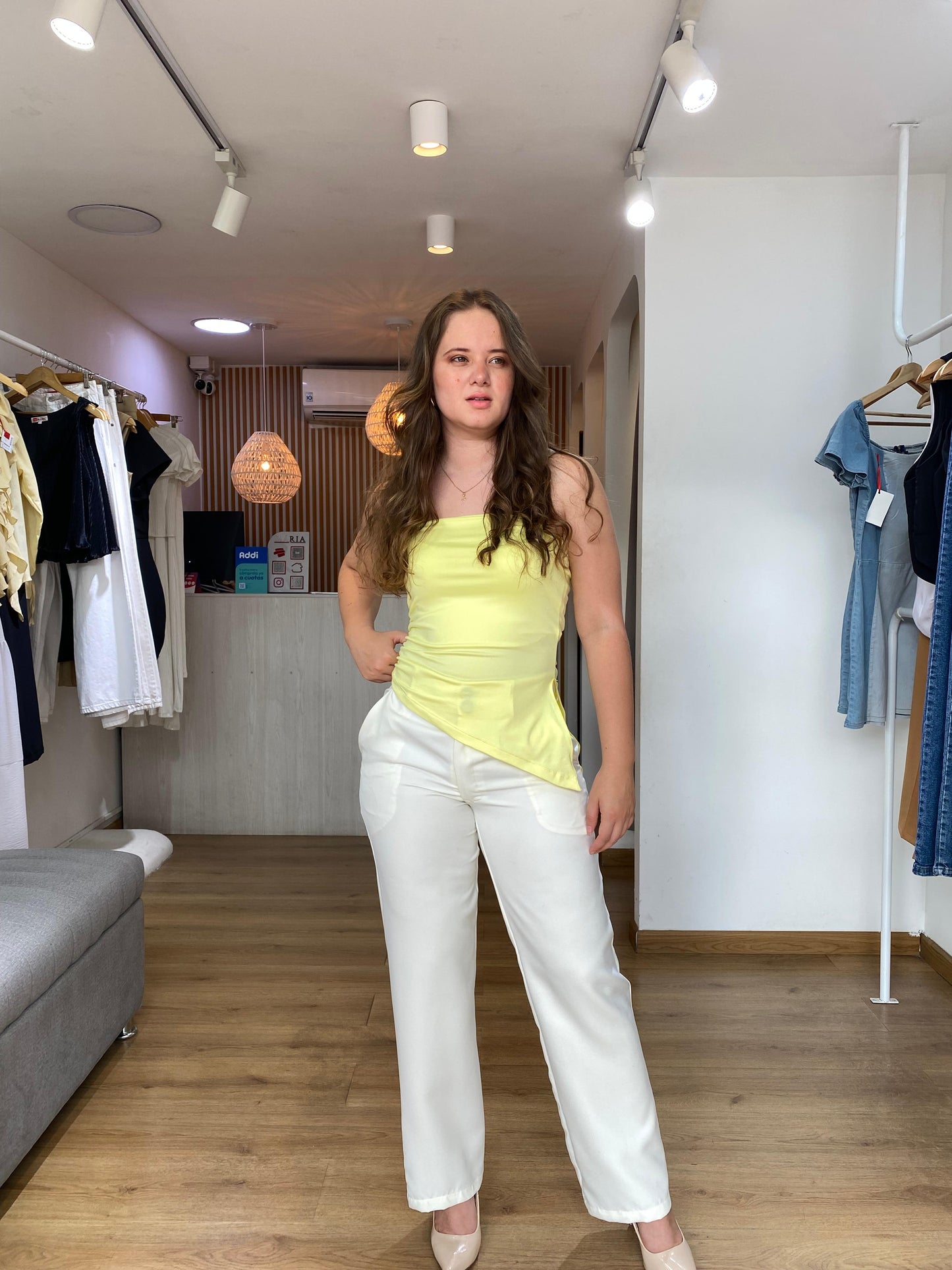 Pantalon viena marfil