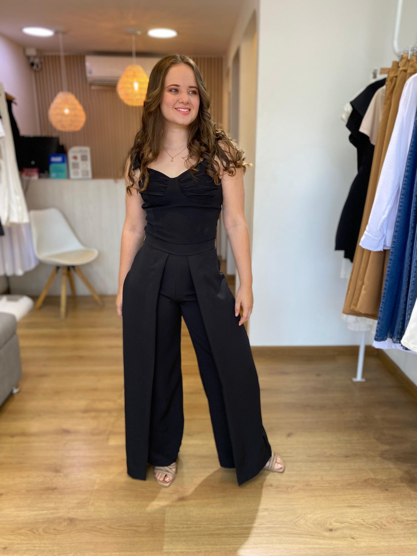 Pantalon De Vuelo Negro