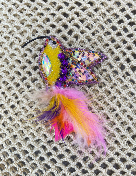 Broche De Colibrí Rosado