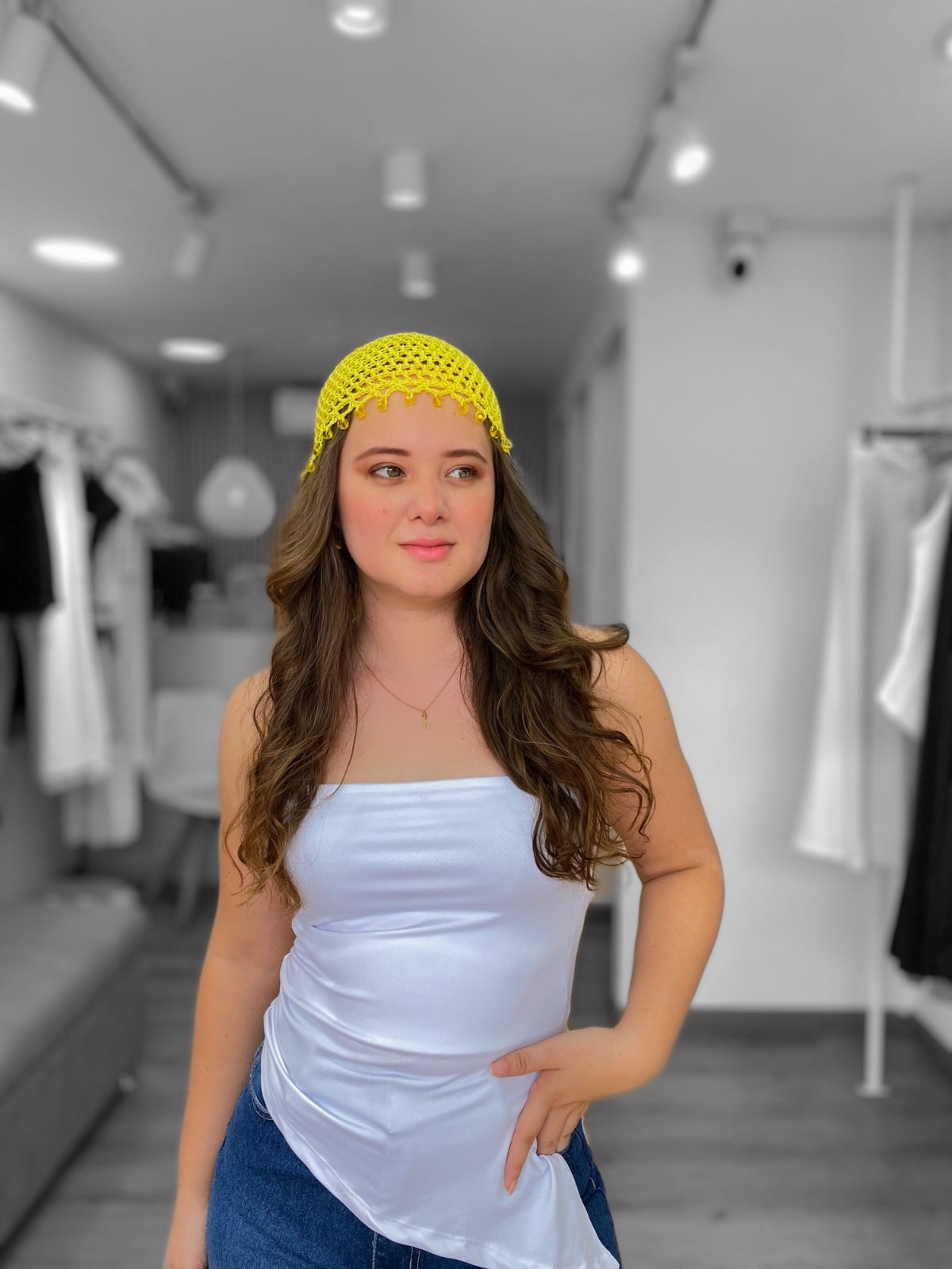 Gorro Tejido Amarillo