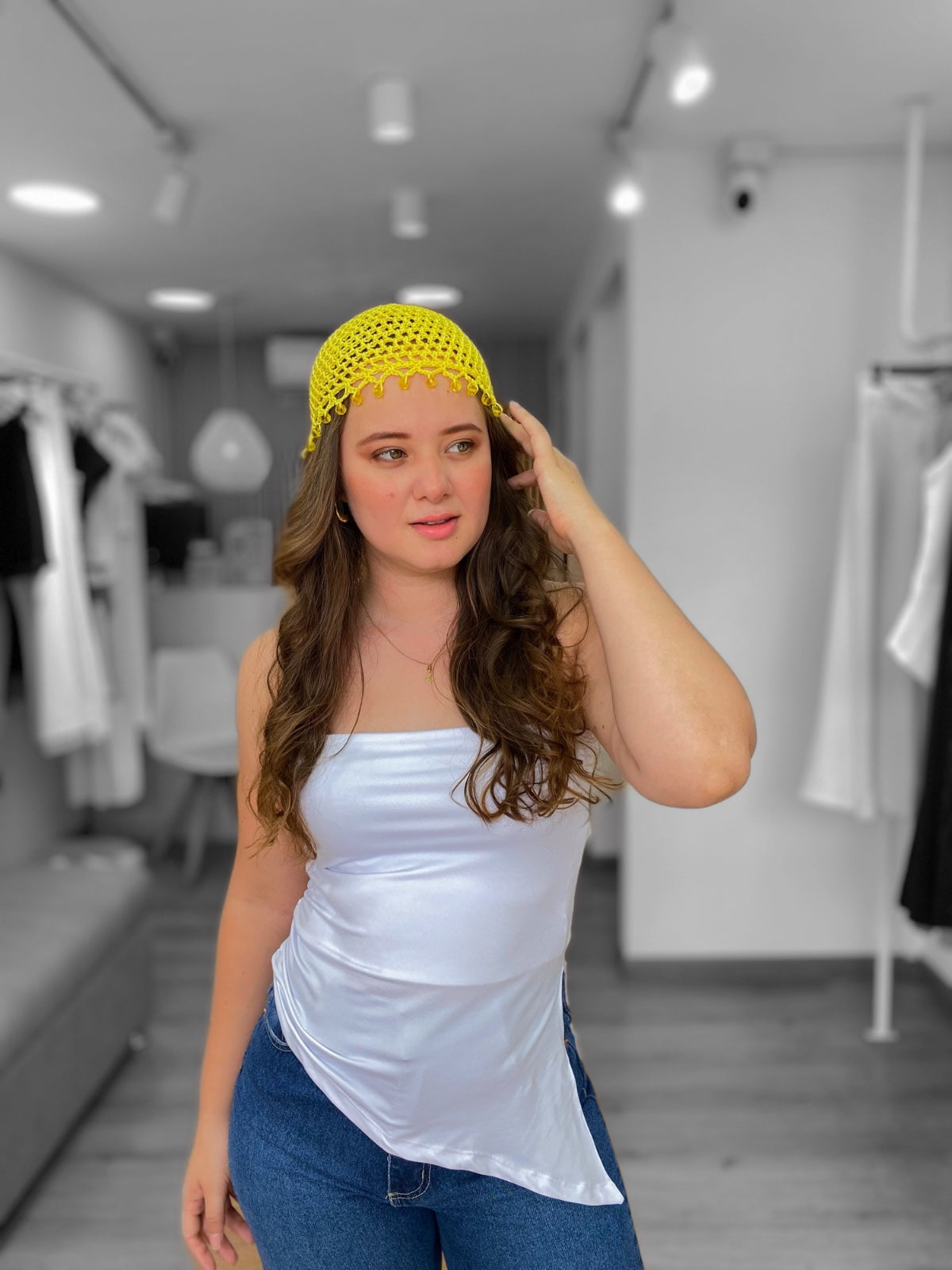 Gorro Tejido Amarillo