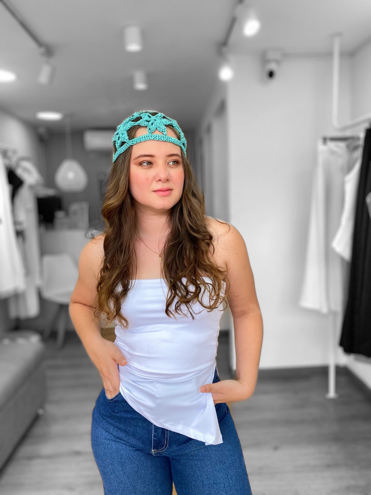 Gorro Tejido Turquesa