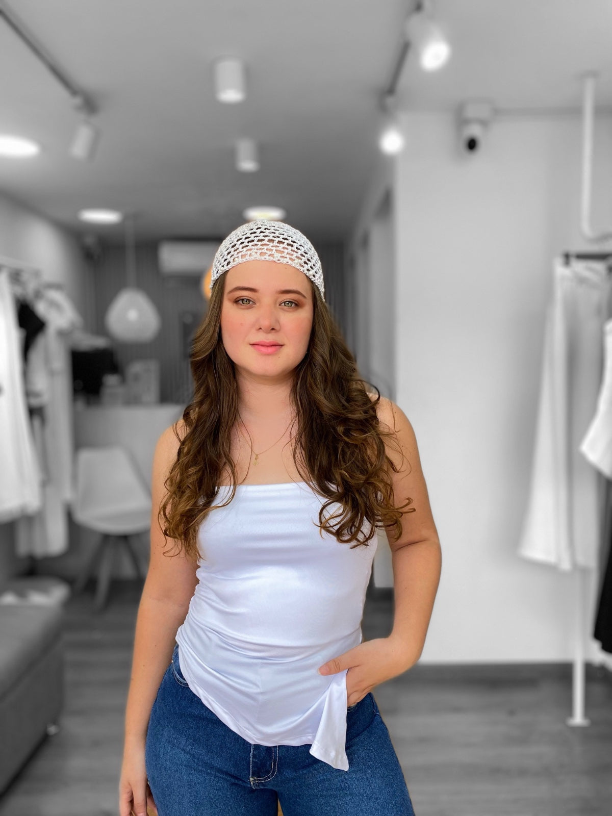 Gorro Tejido De Perla