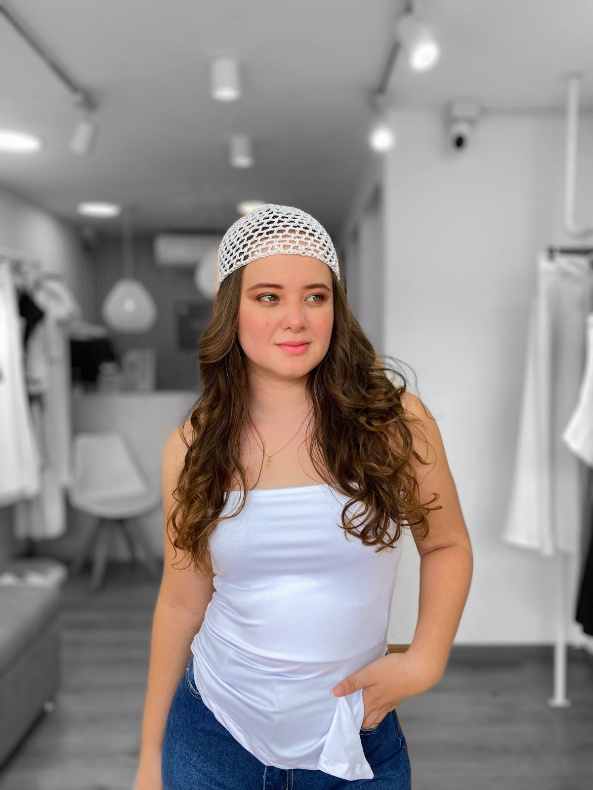 Gorro Tejido De Perla