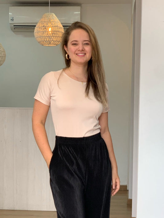 Blusa básica Beige
