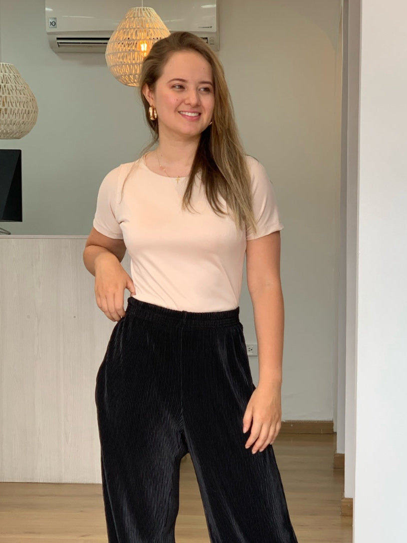 Blusa básica Beige