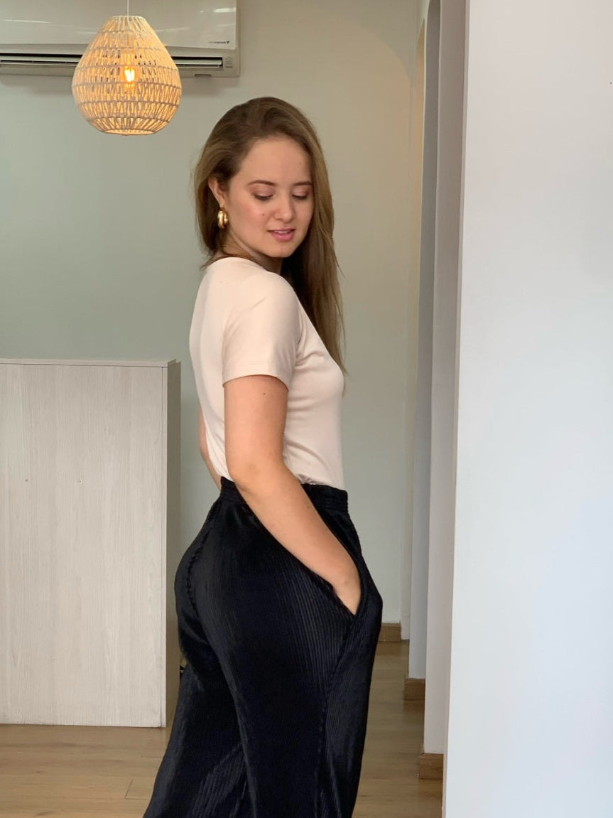 Blusa básica Beige