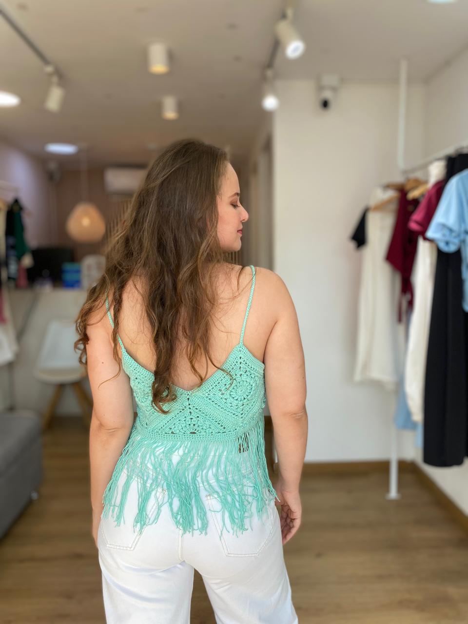 Top Tejido Verde Menta