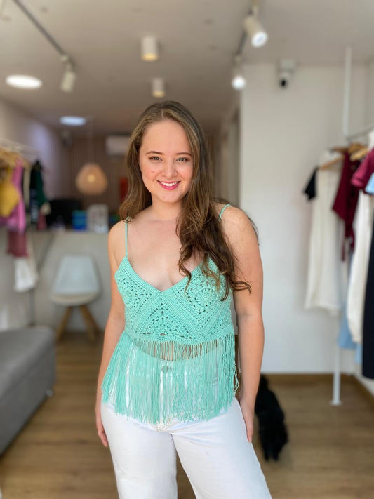 Top Tejido Verde Menta