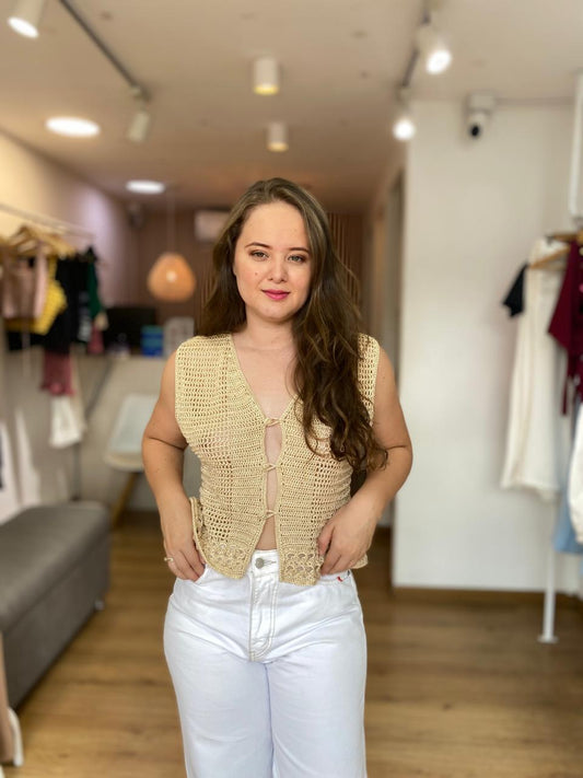 Chaleco Tejido Beige