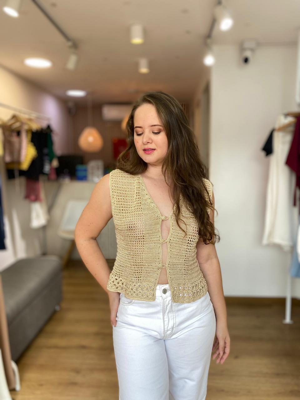 Chaleco Tejido Beige
