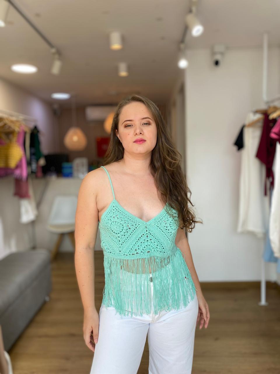 Top Tejido Verde Menta