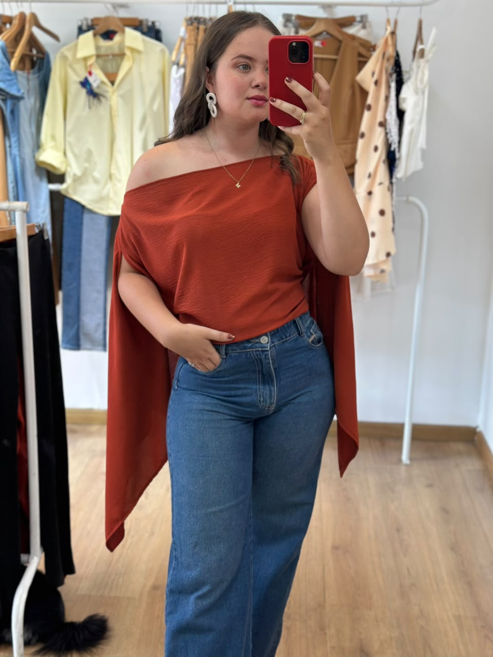 BLUSA  MILAGROS  TERRACOTA