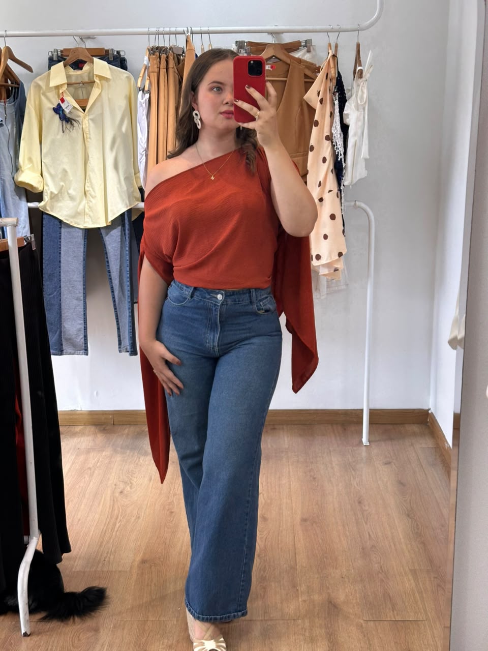 BLUSA  MILAGROS  TERRACOTA