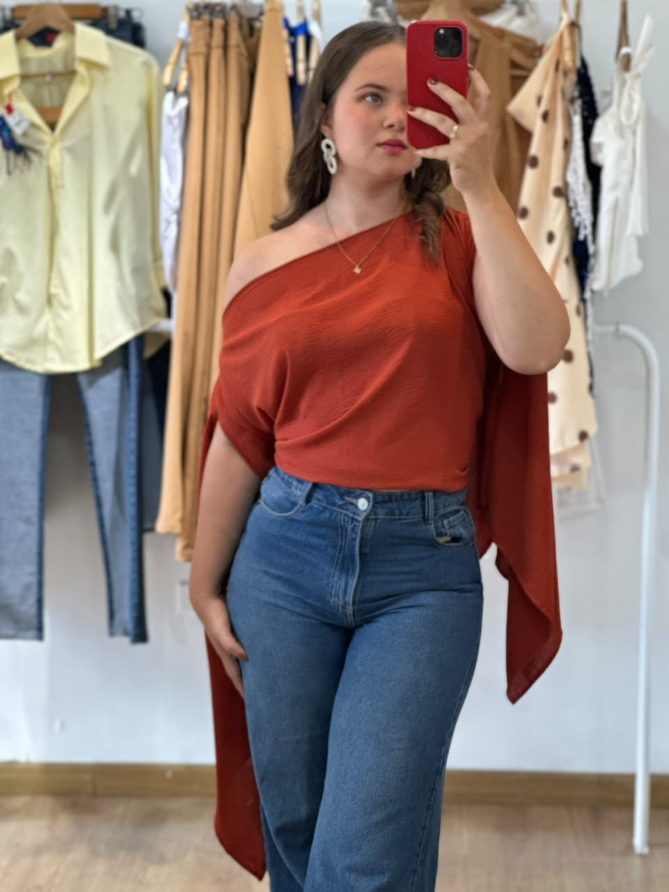 BLUSA  MILAGROS  TERRACOTA
