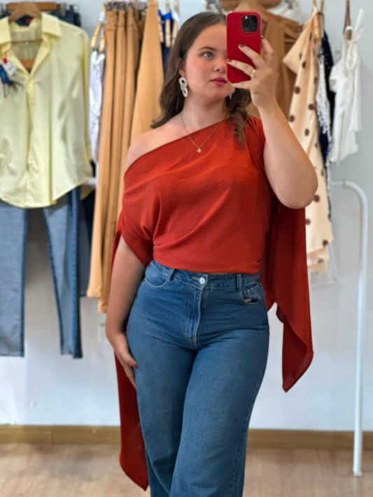BLUSA  MILAGROS  TERRACOTA