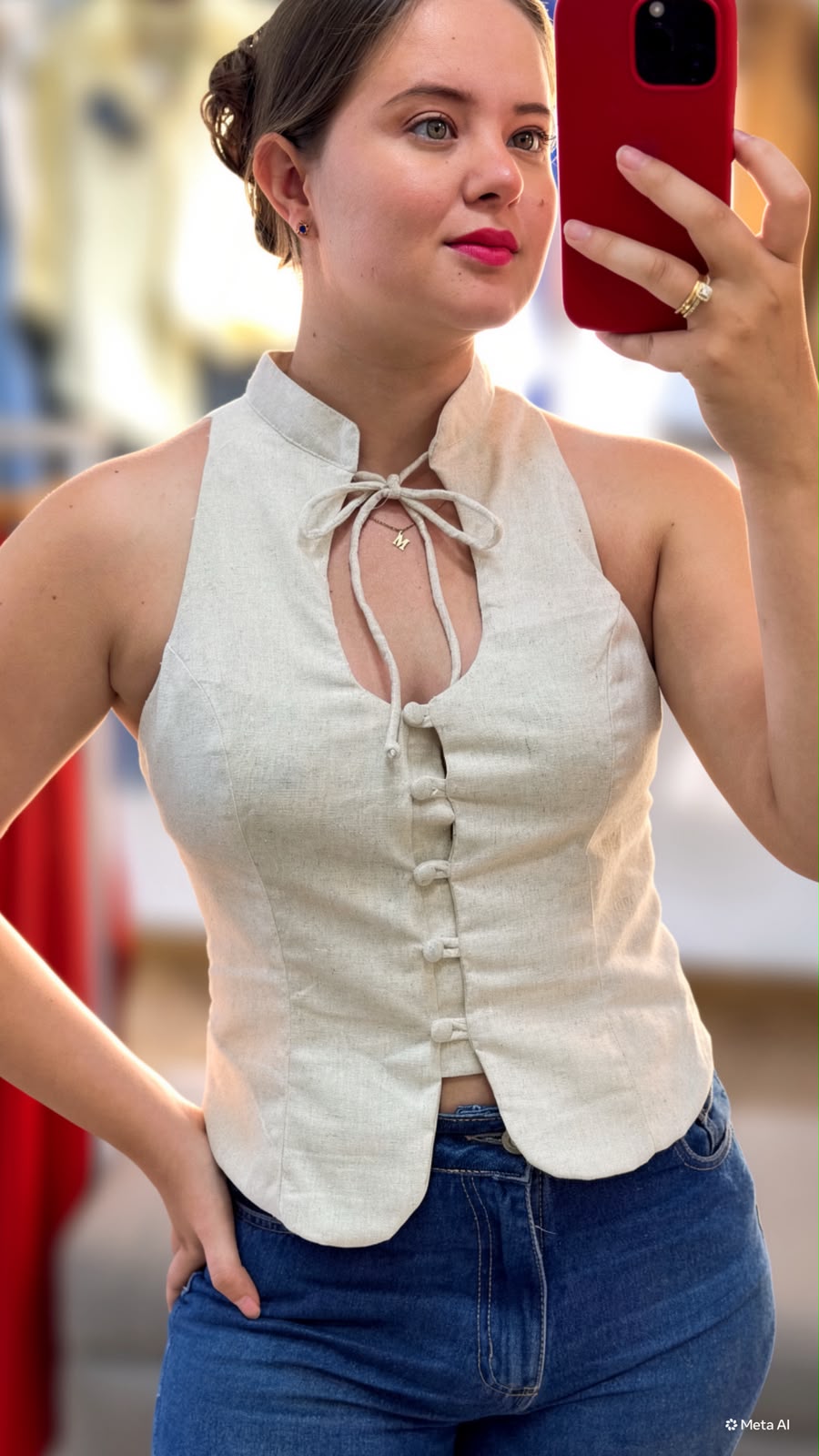 Blusa Tokio en Lino crudo